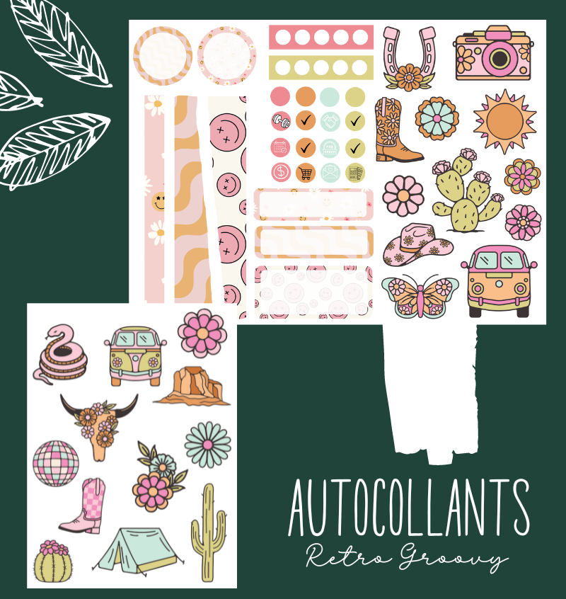 Autocollants Retro Groovy