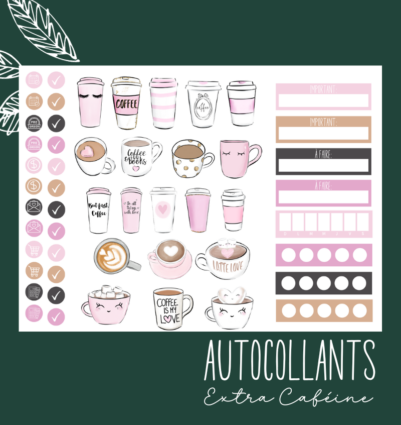 Autocollants Caféine