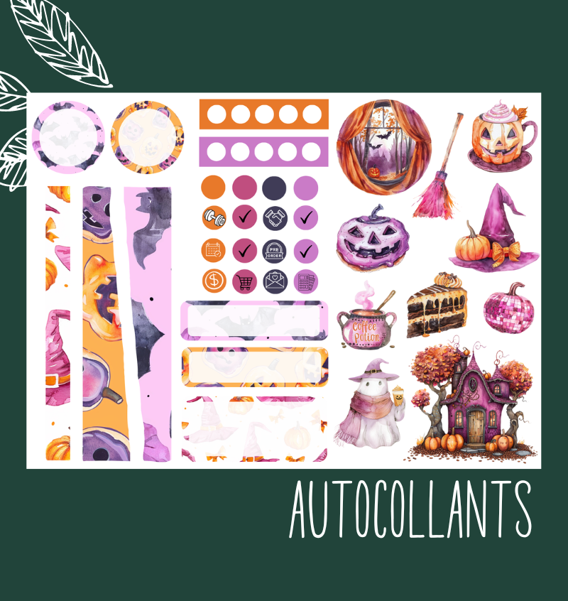 Autocollants Sorcières d'Halloween