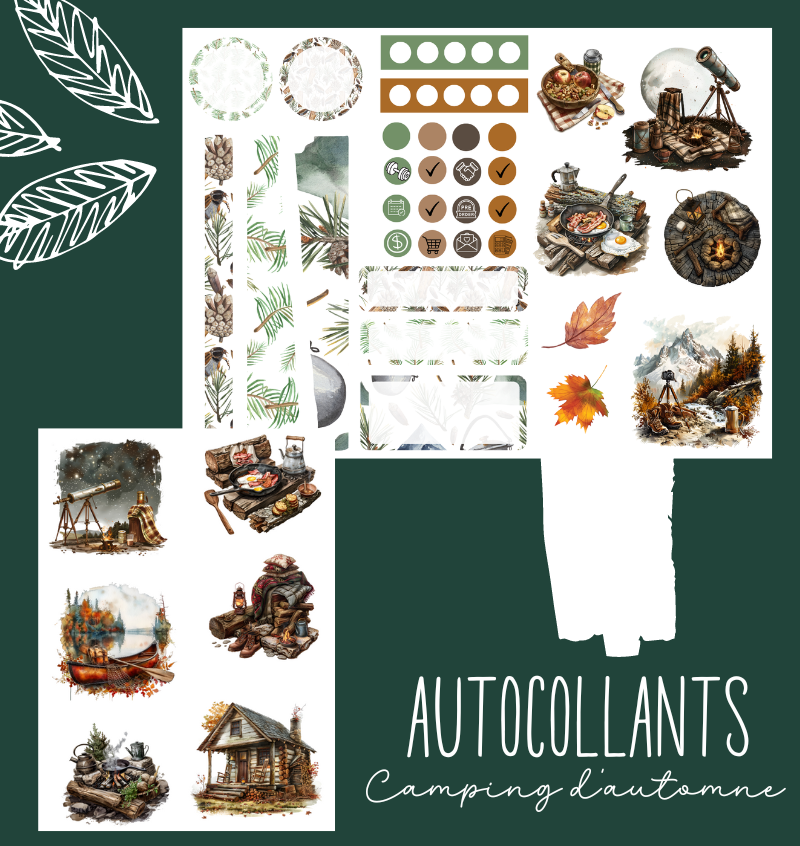Autocollants Camping d'automne