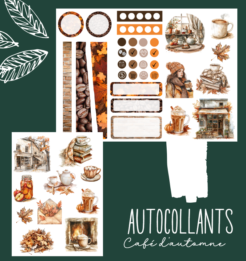 Autocollants Café d'automne