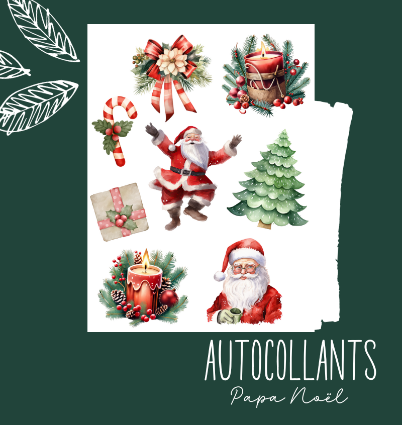 Autocollants Papa Noël