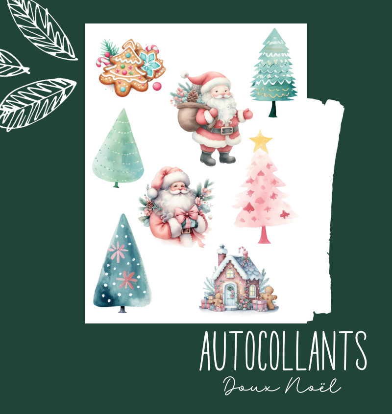 Autocollants Doux Noël