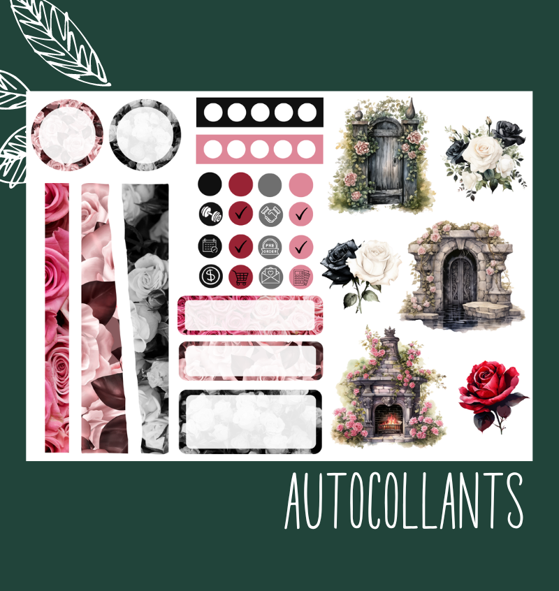 Autocollants Dark roses