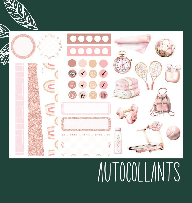 Autocollants Le sport en rose