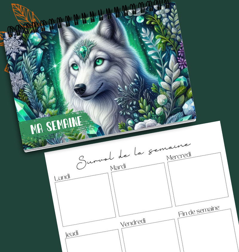 Planificateur hebdomadaire Loup Majestueux