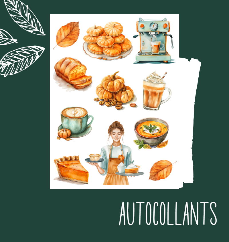 Autocollants Accro de citrouille
