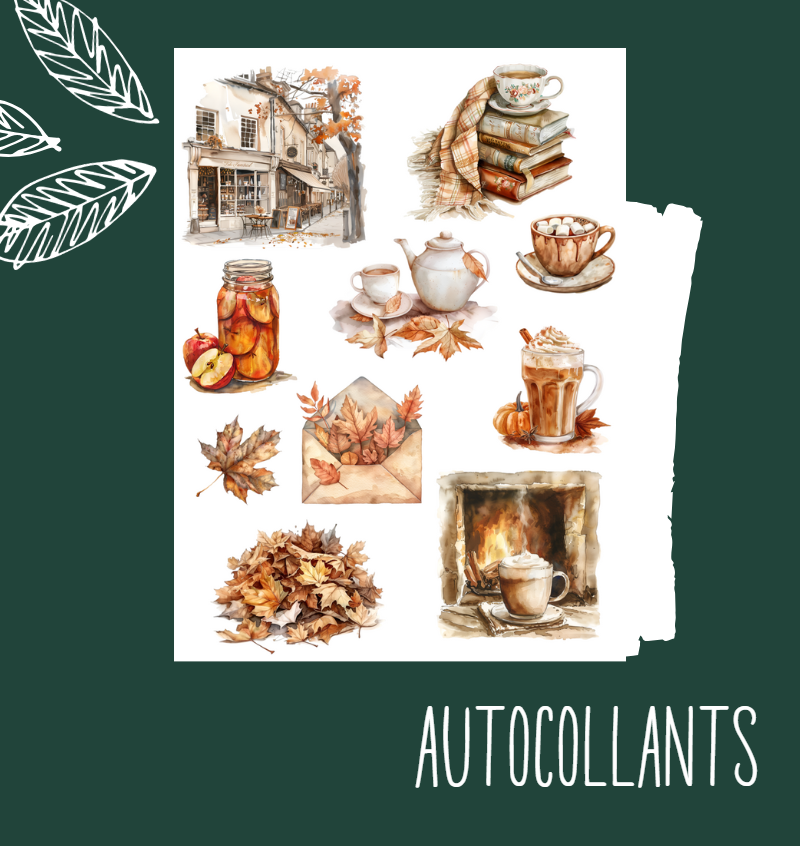Autocollants Café d'automne