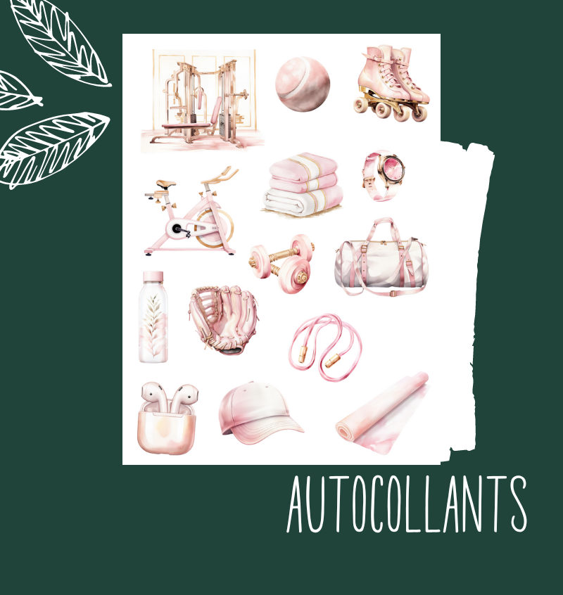 Autocollants Le sport en rose