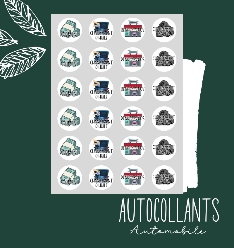 Autocollants d'organisation Icônes