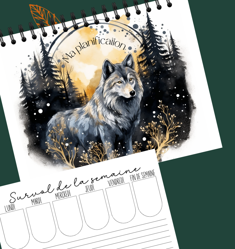 Planificateur hebdomadaire Le loup