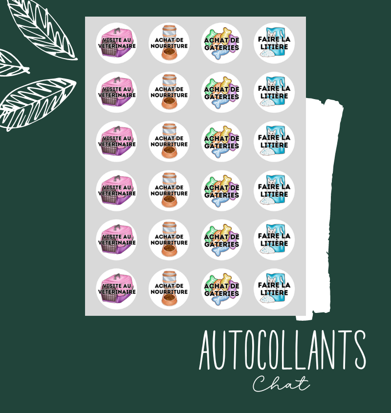 Autocollants d'organisation Icônes