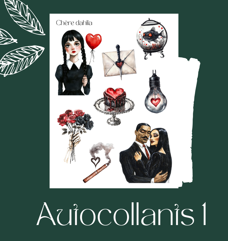 Autocollants Amour Noir