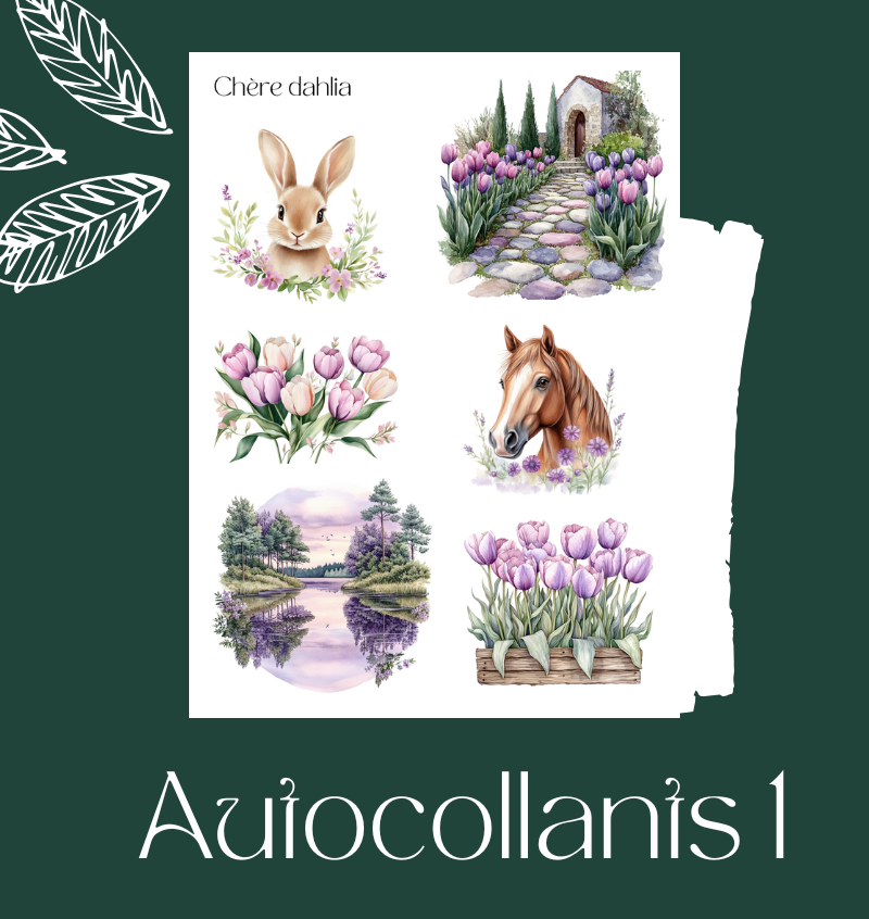 Autocollants Tulipes & Animaux