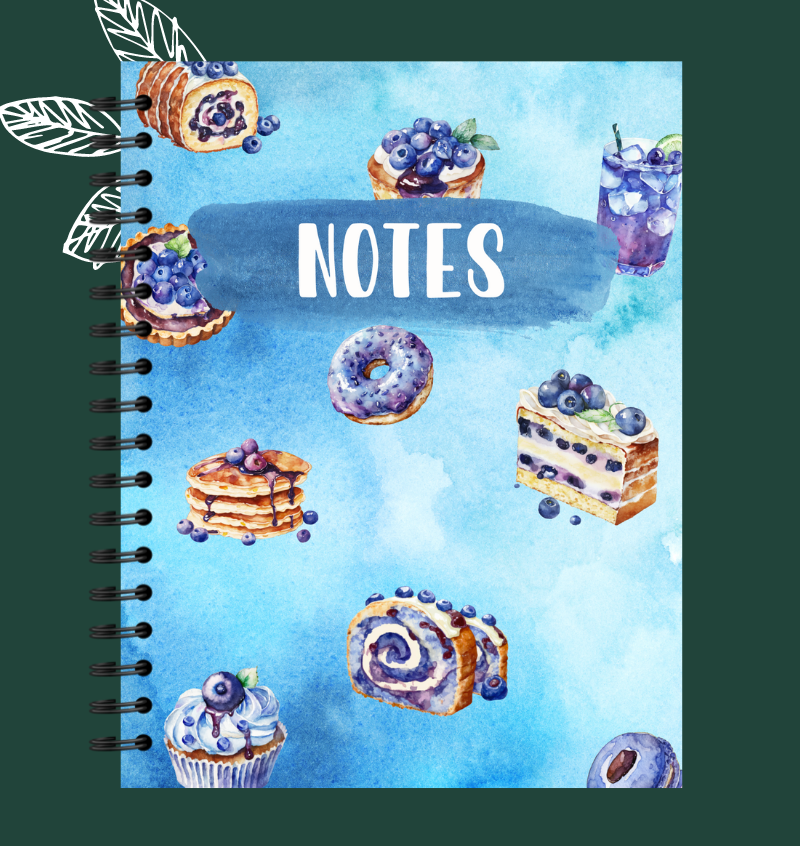 Cahier de notes Bleuets Sucrés