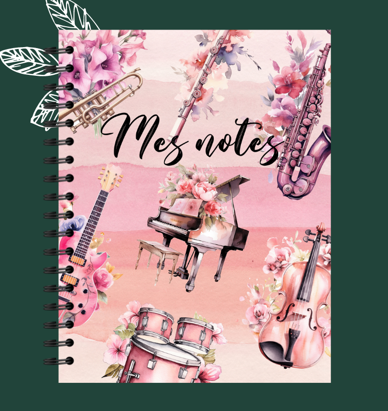 Cahier de notes Folie musicale