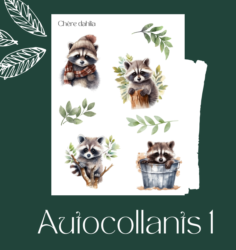 Autocollants Ratons Mignons
