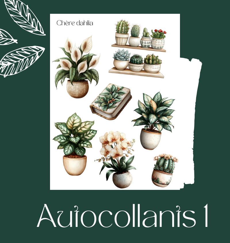 Autocollants Feuille Verte