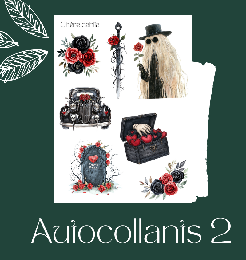 Autocollants Amour Noir