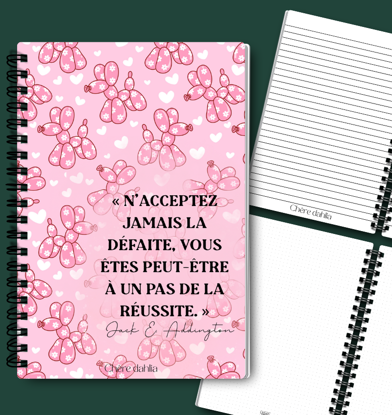 Cahier de notes Chien Balloune