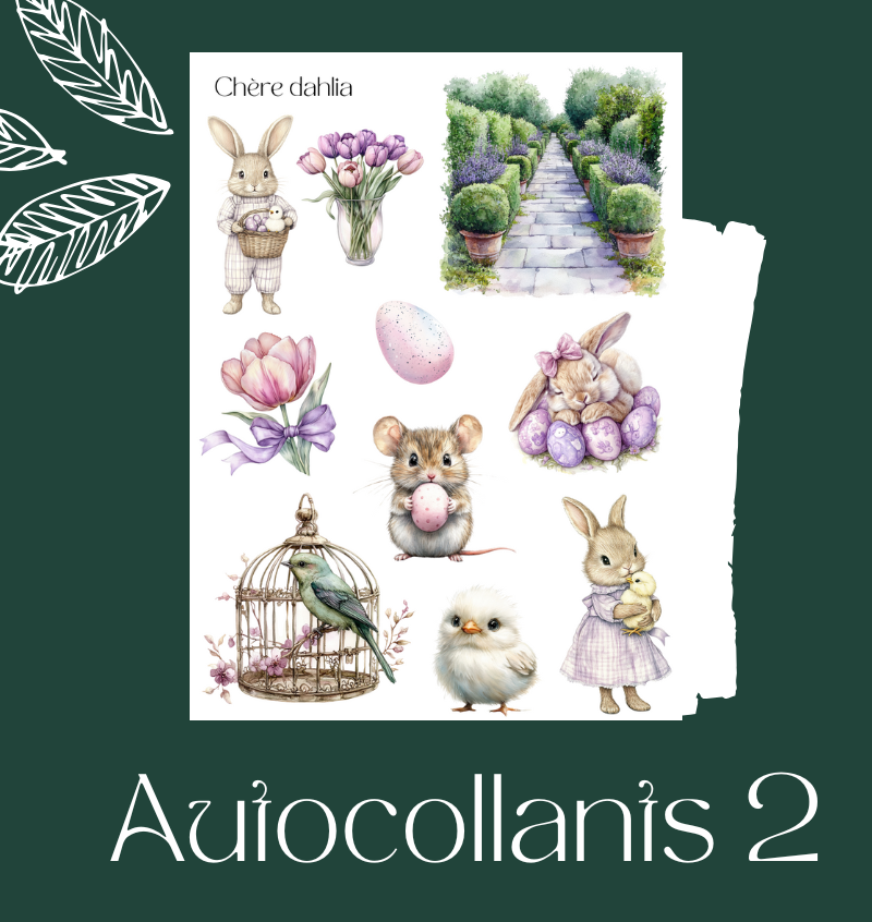 Autocollants Tulipes & Animaux