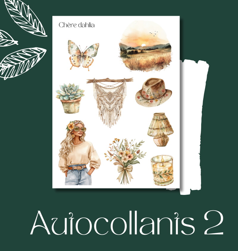 Autocollants Boho Girl
