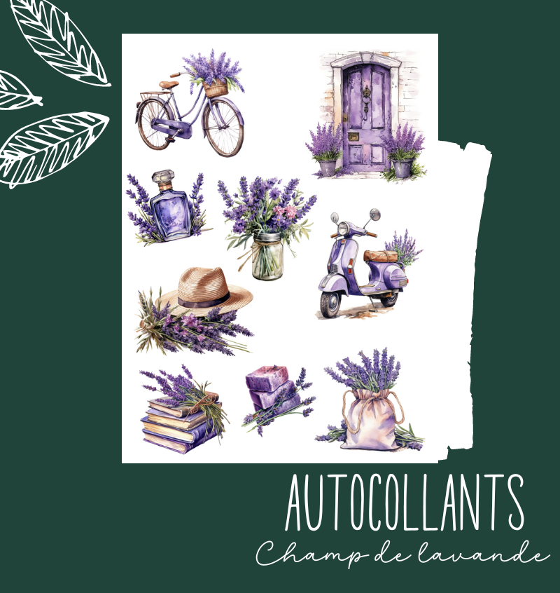 Autocollants Champ de lavande