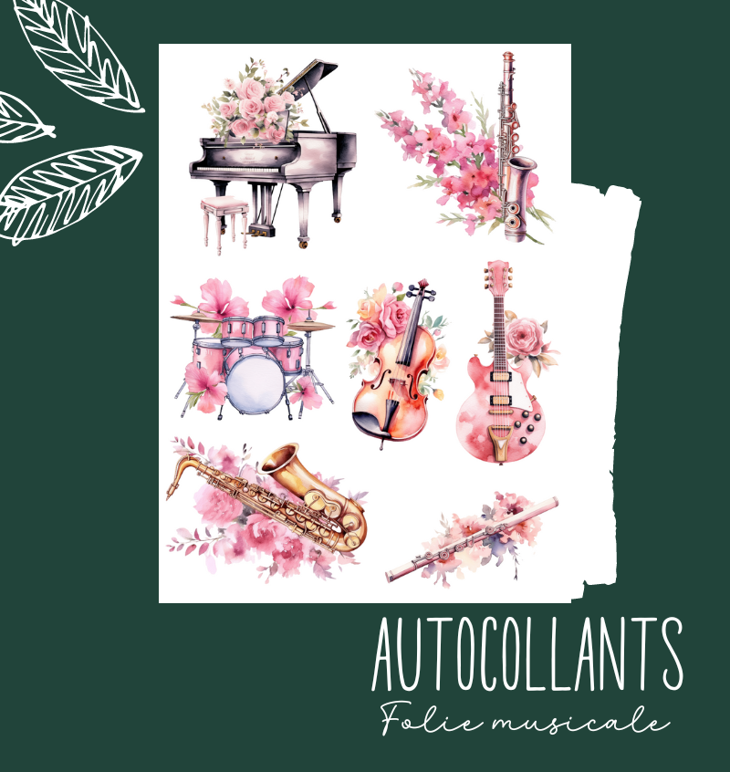 Autocollants Folie musicale