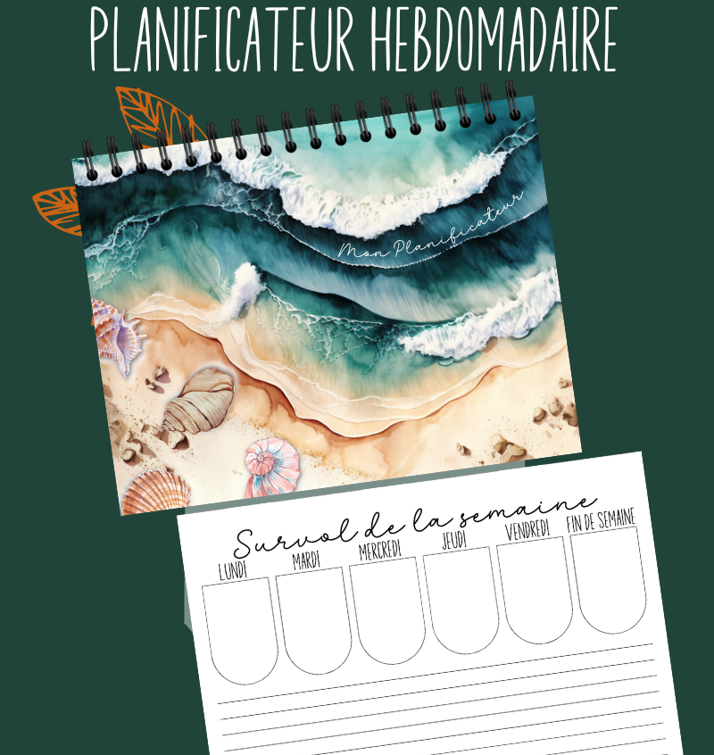 Planificateur hebdomadaire La mer
