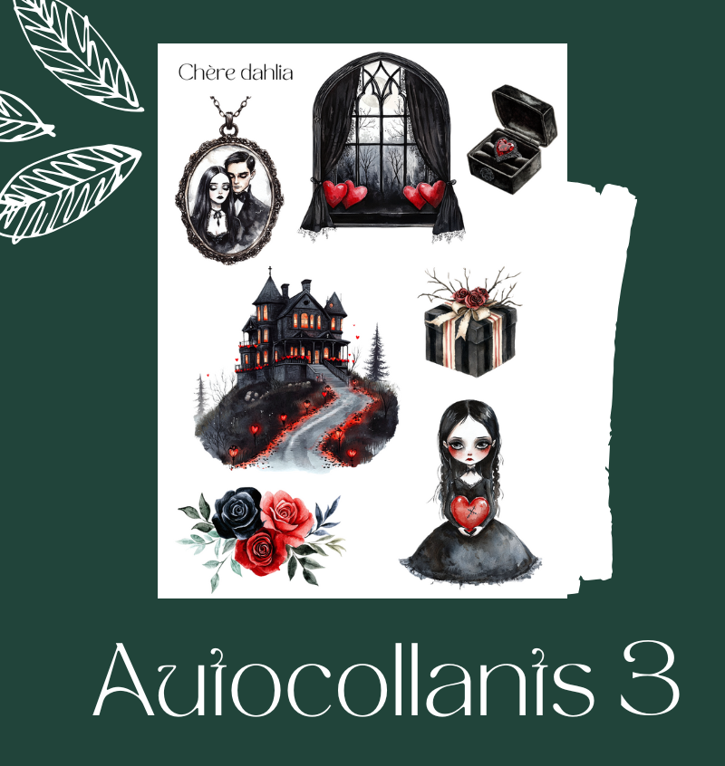 Autocollants Amour Noir