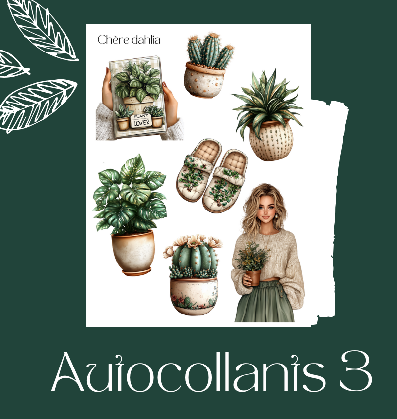 Autocollants Feuille Verte
