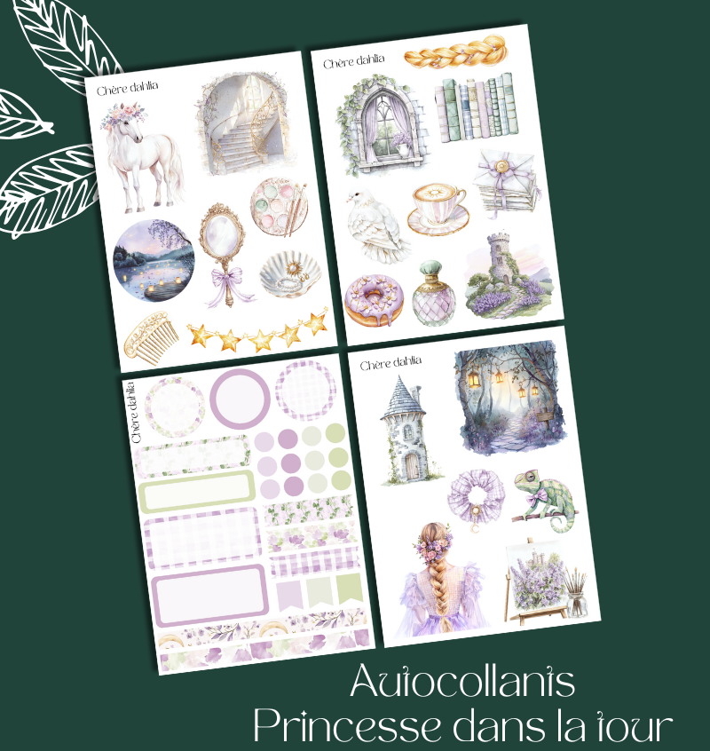 Autocollants Princesse dans la tour