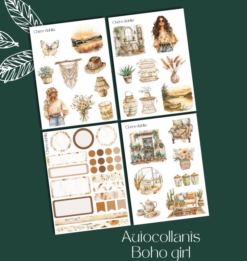 Autocollants Boho Girl