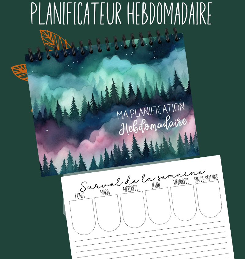 Planificateur hebdomadaire Dans la brume
