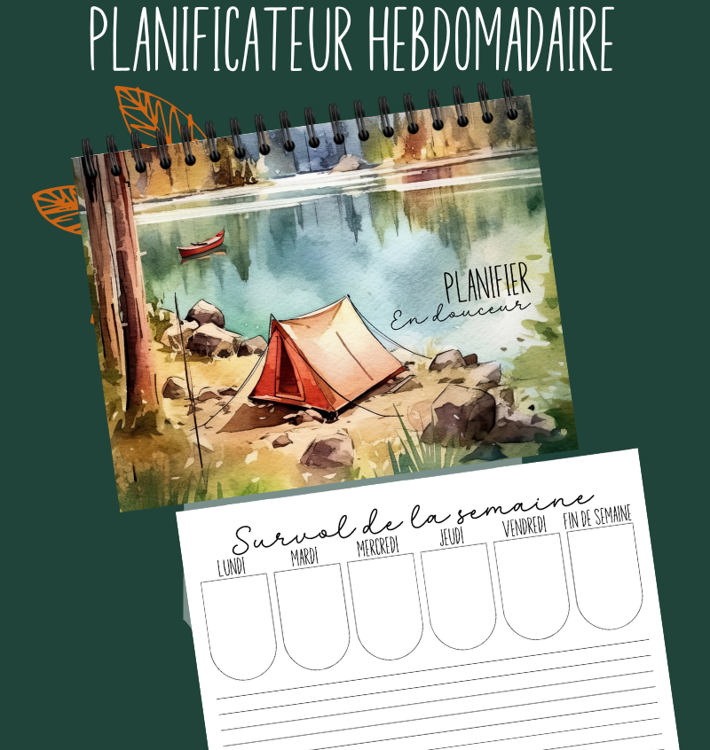 Planificateur hebdomadaire Dans le bois