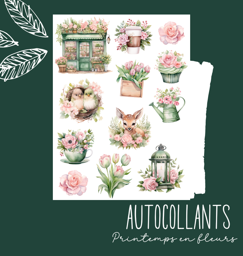 Autocollants Printemps en fleurs