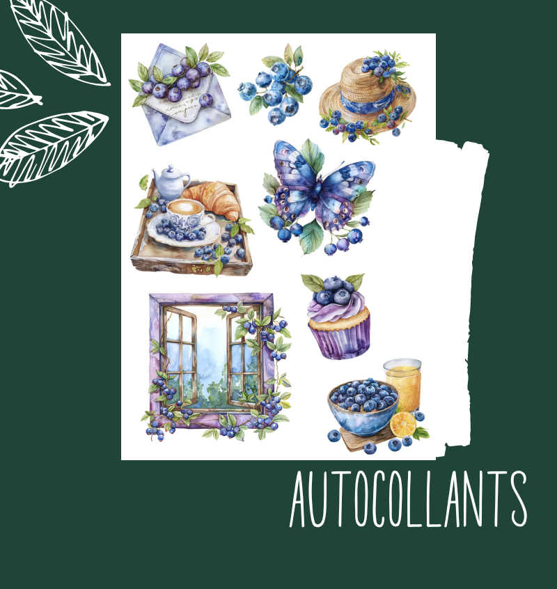 Autocollants Bleuets