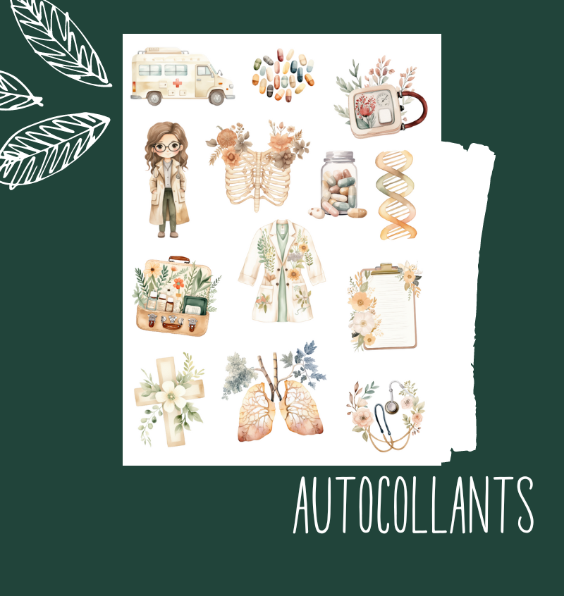Autocollants Médical Vintage