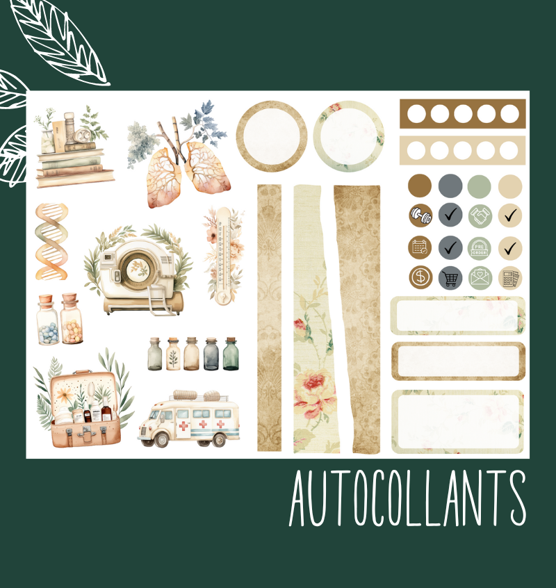 Autocollants Médical Vintage