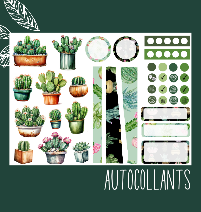 Autocollants Oh La La Cactus !