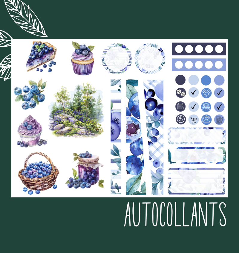 Autocollants Bleuets