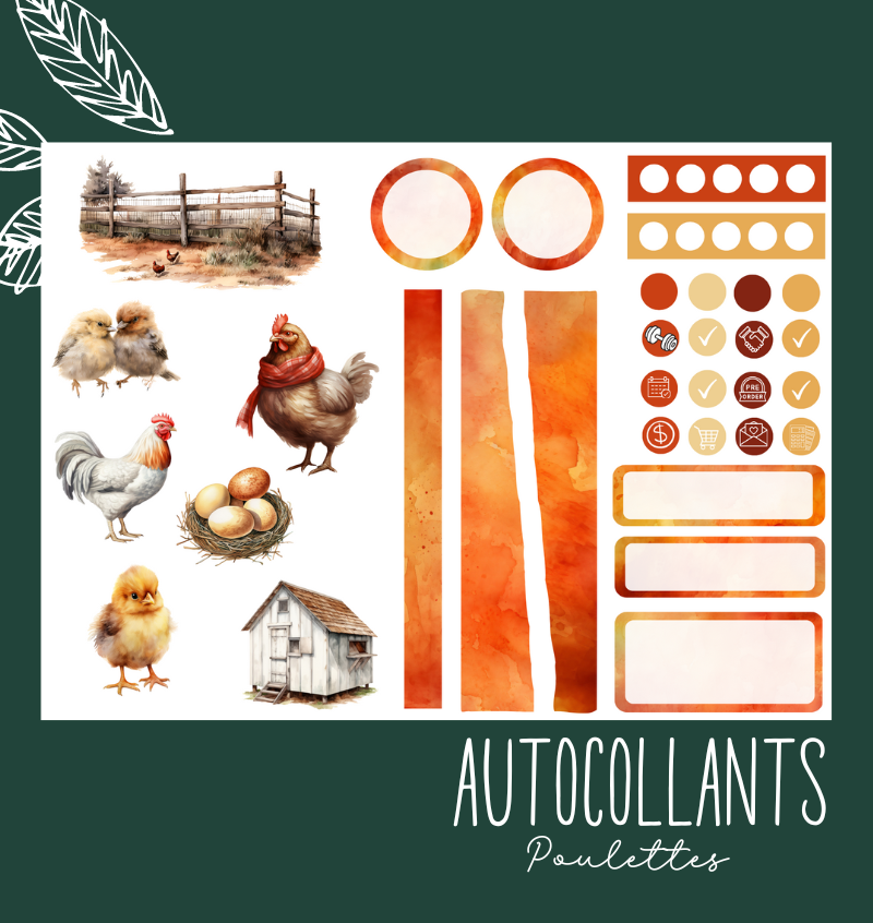 Autocollants Poulettes