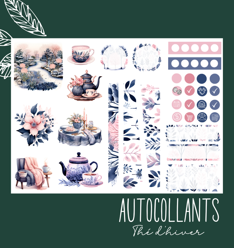 Autocollants Thé d'Hiver