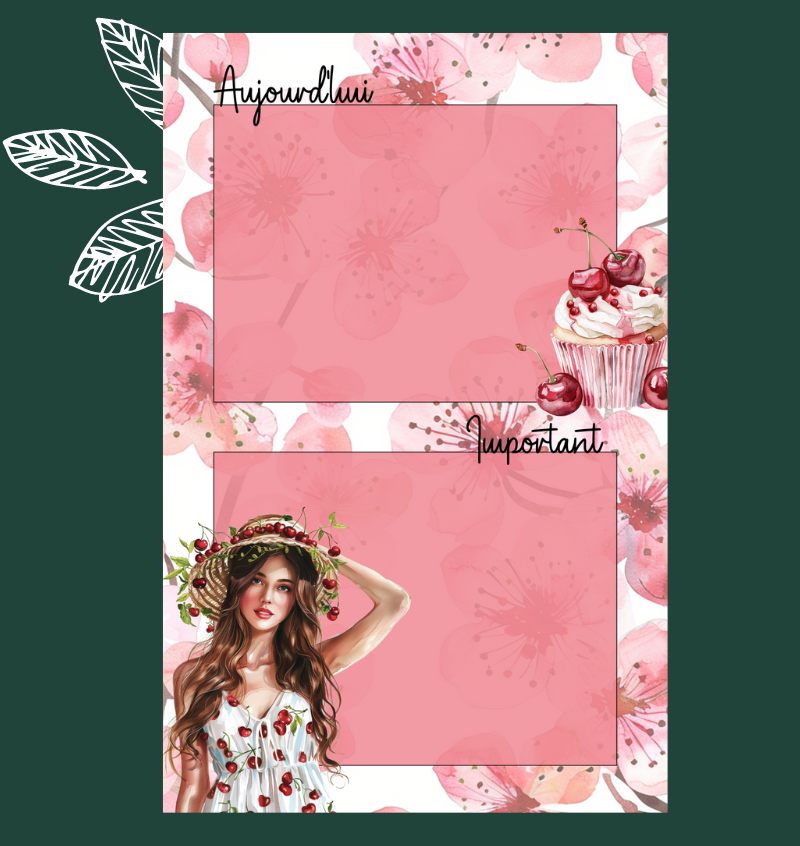 Bloc-Notes 5.5x8.5" Cerises