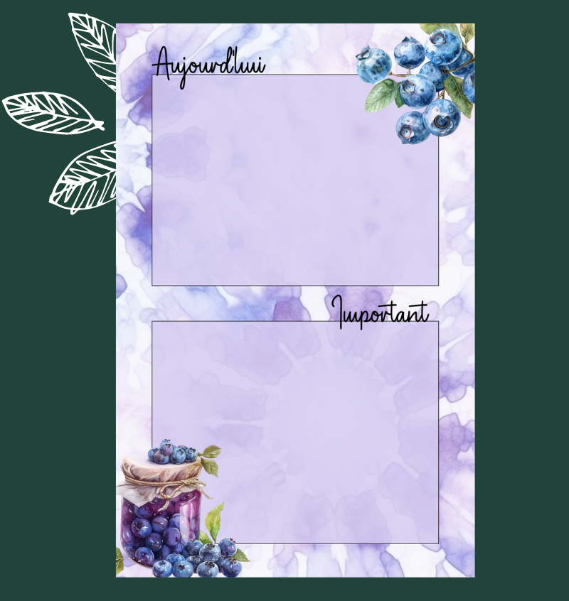Bloc-Notes 5.5x8.5" Bleuets