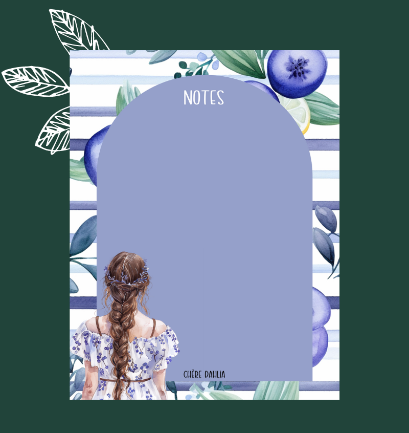 Bloc-Notes 4.25x5.5" Bleuets