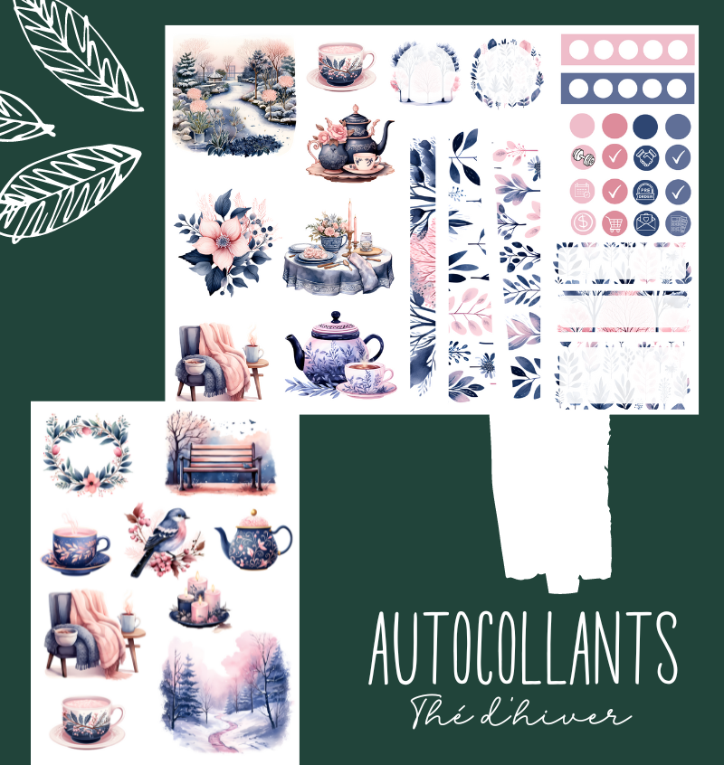 Autocollants Thé d'Hiver