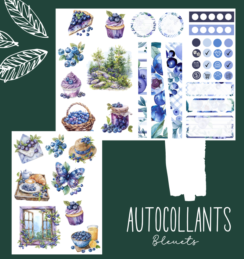 Autocollants Bleuets