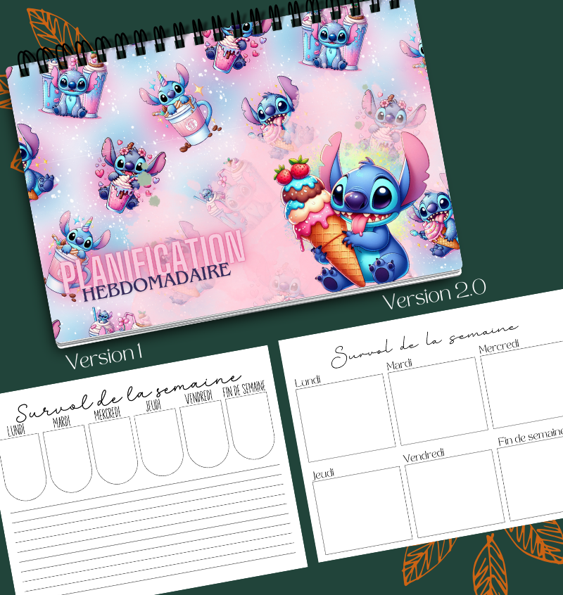 Planificateur hebdomadaire Personnage Bleu