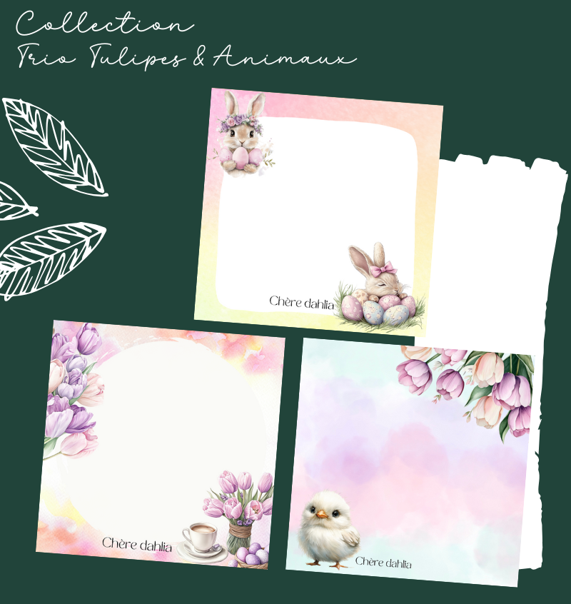 Bloc-Notes Tulipes & Animaux